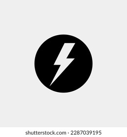 O Letter Logo With Lightning Thunder Bolt Vector Design. Electric Bolt Letter O Logo Vector Illustration.