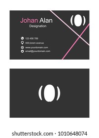 O Letter logo Minimal Corporate Business card