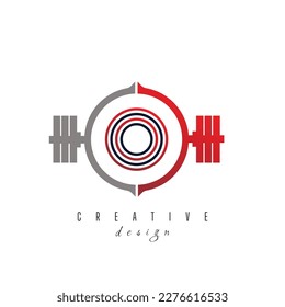 O letter logo with Modern and creative gym logo. Gym letter logo with red color gradient