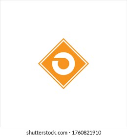 O letter logo monochrome design
