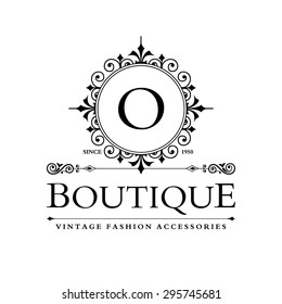 O Letter logo, Monogram design elements, line art logo design. Beautiful Boutique Logo Designs, Business sign, Restaurant, Royalty, Cafe, Hotel, Heraldic, Jewelry, Fashion, Wine. Vector illustration