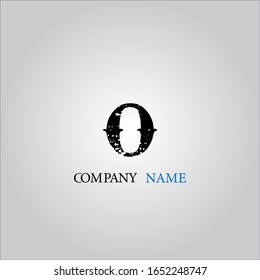O letter logo with nice white background.