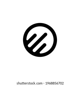 O letter logo on white background. E letter logo in round