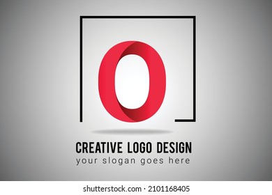 O Letter Logo in red gradient color Vector Icon. Creative O Letter Logo  Illustration.