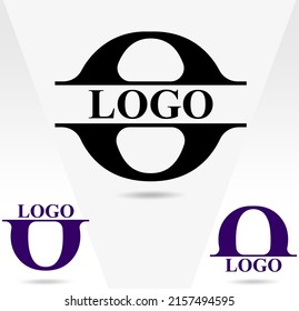 "O" letter logo; typography logo for O letter. Three alternative logos for O letter typography design. Serif font design.  Text logo studies for all alphabet letters.