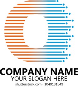 O Letter logo vector, abstract logo design on white background, Abstract graphic icon, logo design template, symbol for company.