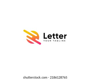 O Letra Plantilla de vectores de logotipo Símbolo abstracto de monograma
