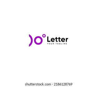 O Letra Plantilla de vectores de logotipo Símbolo abstracto de monograma
