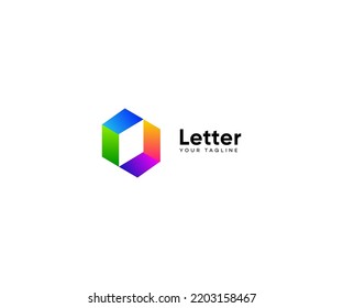 O Letra Plantilla de vectores de logotipo Símbolo abstracto de monograma