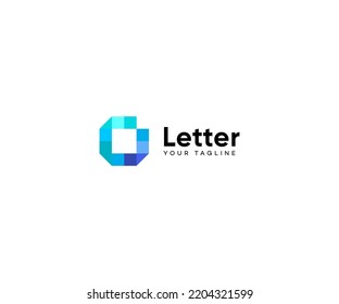 O Letra Plantilla de vectores de logotipo Símbolo abstracto de monograma