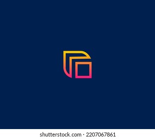 O-Logo-Vektorvorlage Abstraktes Monogramm-Symbol