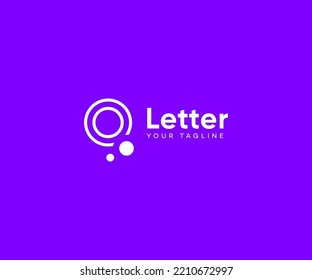 O Letra Plantilla de vectores de logotipo Símbolo abstracto de monograma
