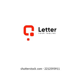 O Letra Plantilla de vectores de logotipo Símbolo abstracto de monograma