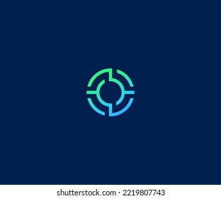 O Letter Logo Vector Template Abstraktes Monogramm Symbol. Für Business Sports, Technologie, Mode, Digital- und künftiges kreatives Logo verwendbar
