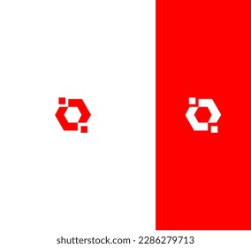 O Letra Plantilla de vectores de logotipo Símbolo abstracto de monograma 