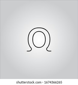 O-Brief-Logo auf weißem Hintergrund. Das schöne schwarze Buchstaben-Logo. Das Briefdesign.