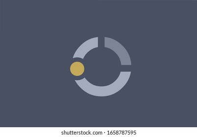 O letter logo yellow blue alphabet icon design for company and business. Suitable for a trendy or stylish logotype