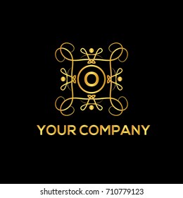 O letter luxury monogram. Boutique, hotel or restaurant logo template