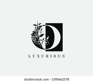 O Letter Luxury Vintage Logo. Minimalist O With Classy Leaves Shape design perfect for fashion, Jewelry, Beauty Salon, Cosmetics, Spa, Hotel and Restaurant Logo. 