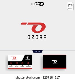 O letter minimal logo template vector illustration and business card design