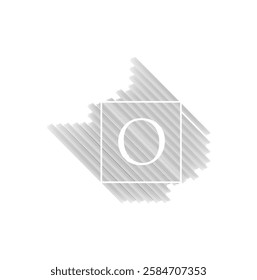 O letter Minimal monogram emblem style vector logo