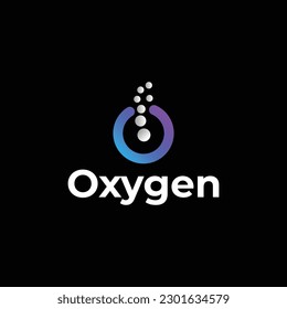 O letter modern 3d logo design