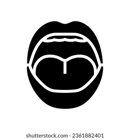 o letter mouth animate glyph icon vector. o letter mouth animate sign. isolated symbol illustration