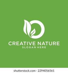 O letter nature logo template, environment vector and company logo