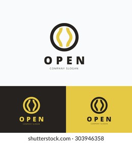 O letter Open Software Logo Template