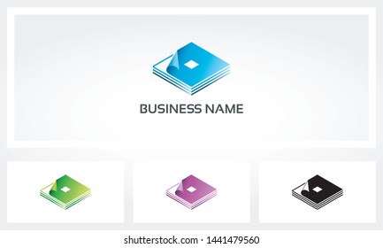 O Letter Pages Sheet Logo