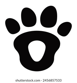 O letter paw pet logo template