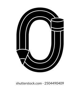 O letter pencil letter font