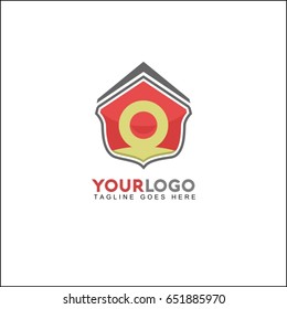 O Letter Retro Vintage Insignias or Logotype. Shield King Illustration. Vector design element, business sign, logo, identity, labels, badge and object.