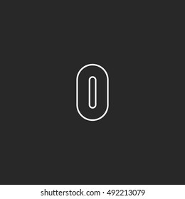 O letter simple logo, hipster typography identity emblem, loop geometric shape idea trendy design element