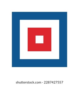 O letter square logo icon template