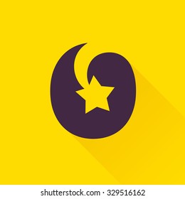 O letter with star. Vector design template elements for your application or corporate identity.