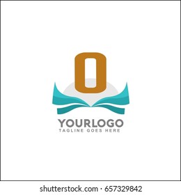 O letter sunset beach typography logo for t-shirt graphics, vectors, surf, and store business