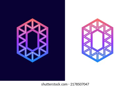 O Letter Technology Colorful Pattern Design Logo. Creative O Letter Modern Logo Design Template