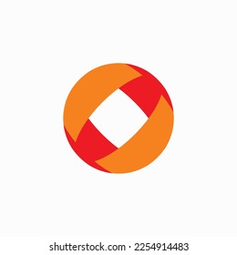 O letter unique logo vector image