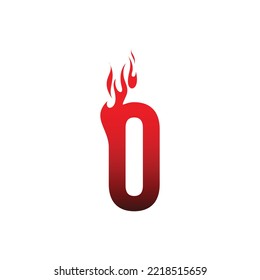 o letter uppercase fire flame hot logo vector icon illustration
