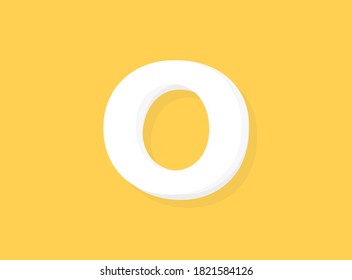 O Letter vector font, modern layers design. Eps10 illustration             