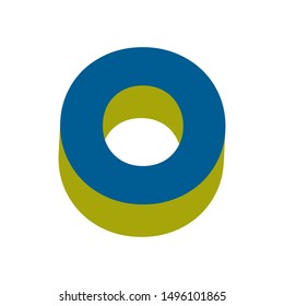 O letter vector illustration. White background