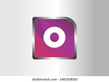 O letter vector logo illustration. Alphabet vector logo illustration. Purple Vector logo.