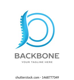 O Letter vector logo template with backbone symbol. Can be use for initial logo and suitable for chiropractic, consulting and anatomical business.