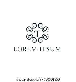 O letter vector logo template (sign, symbol, emblem, ornament)