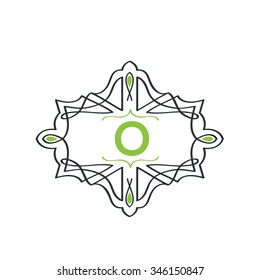 O letter vector logo template (sign, symbol, emblem, ornament)