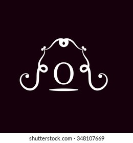 O letter vector logo template (sign, symbol, emblem, ornament)