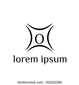 O letter vector logo template (sign, symbol, emblem, ornament)