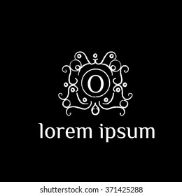O letter vector logo template (sign, symbol, emblem, ornament)