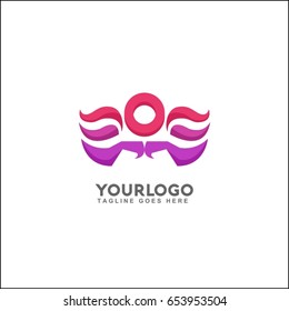 O Letter Water Wave symbol and icon Logo Template vector